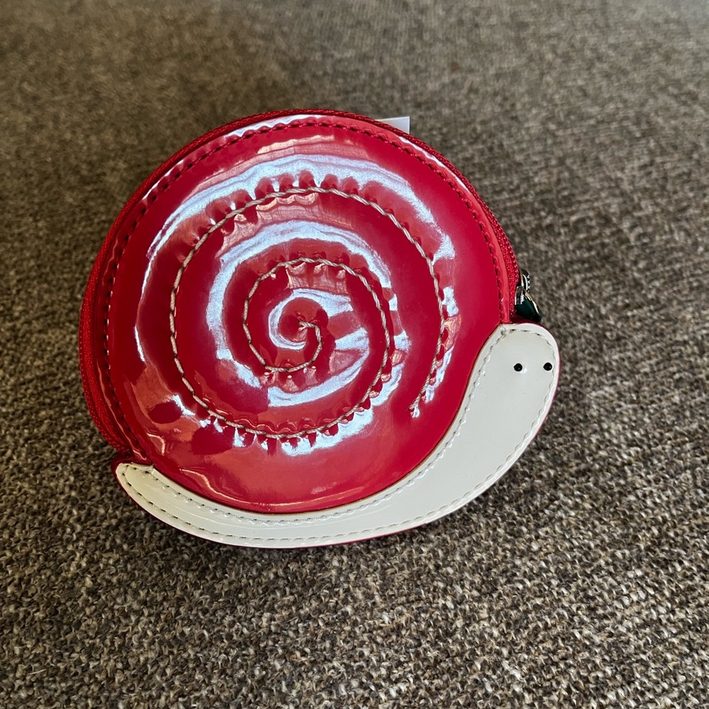 COACH patent leather coin purse